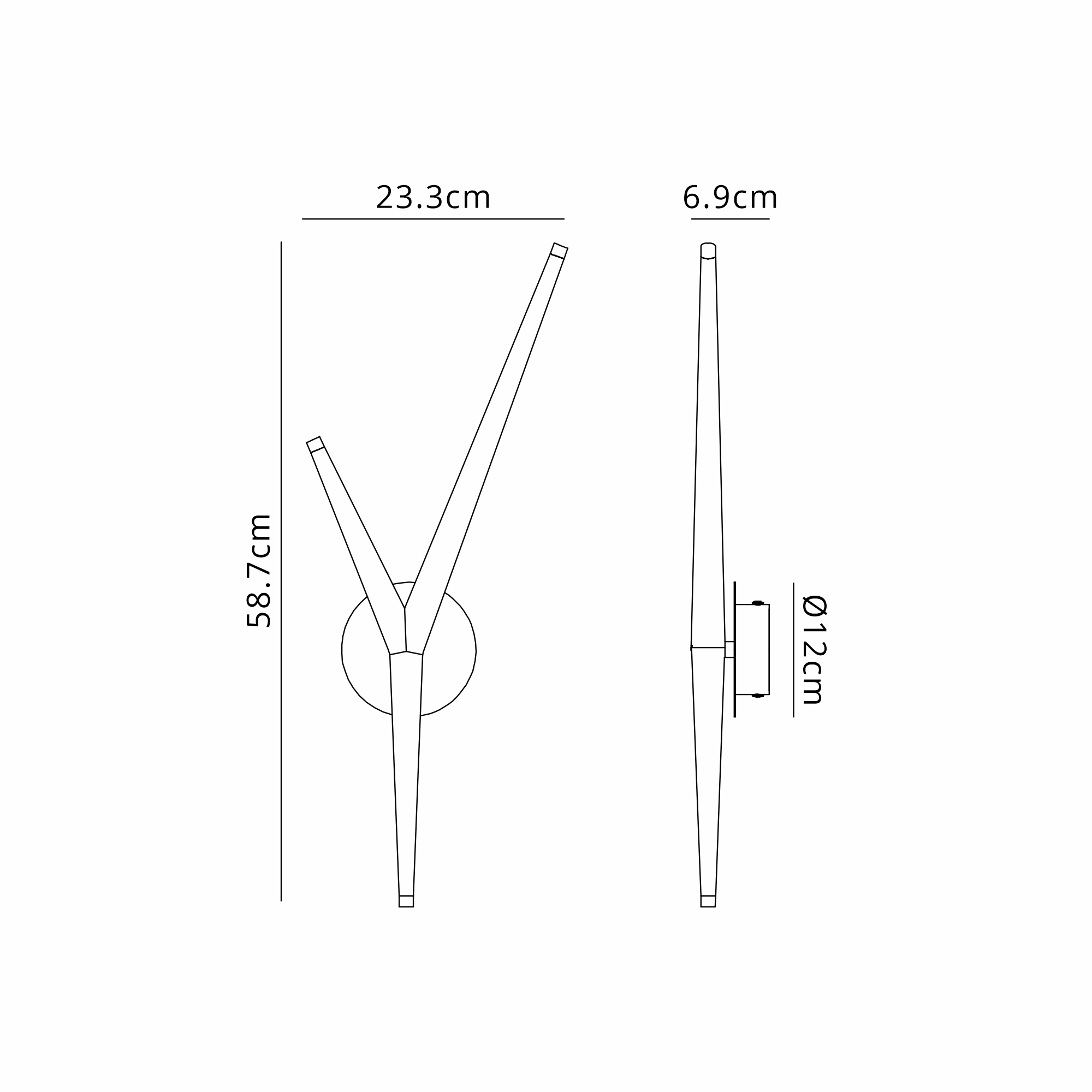 Arrecife Black Wall Lights Mantra Armed Wall Lights